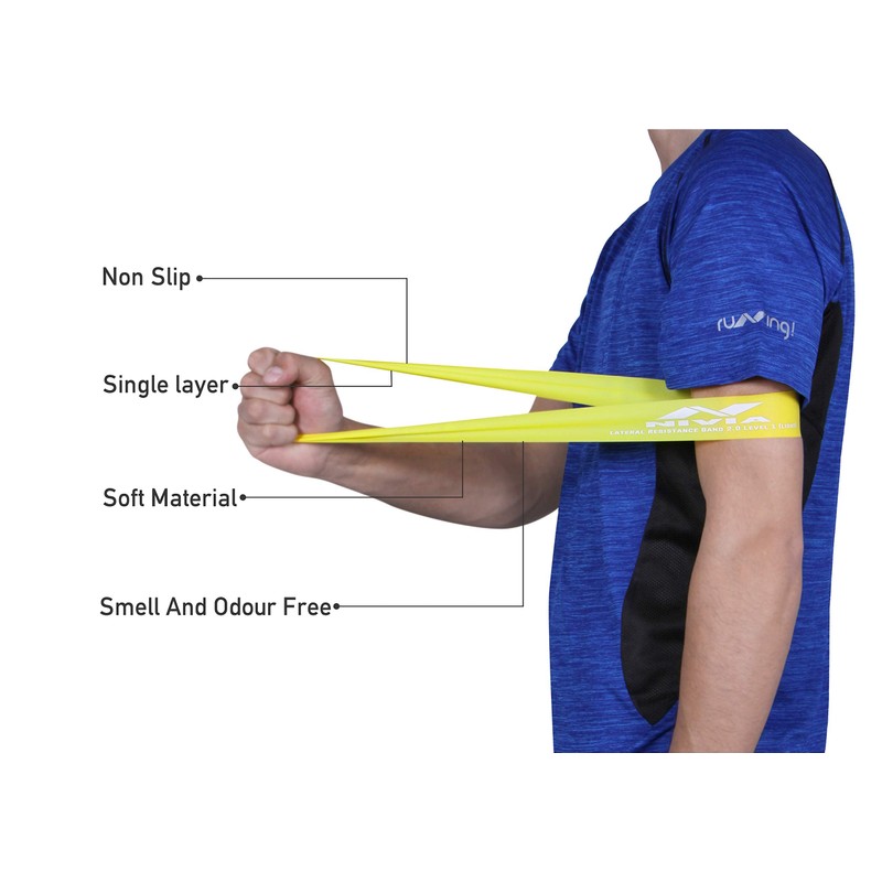 Nivia Level-3 Lateral 2.0 Resistance Band and Tubes, Dark Blue