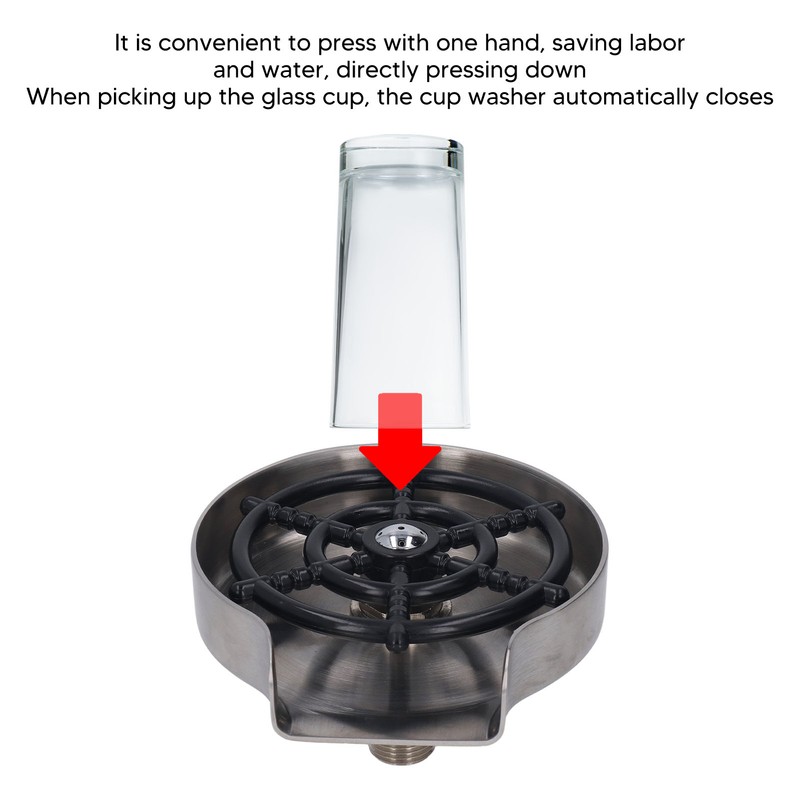 Kitchen Sink Glass Rinser Bar High Pressure Automatic Cup Washer