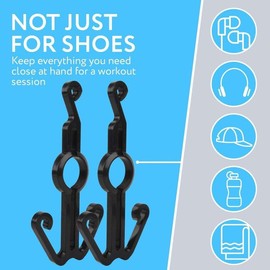 Bike Shoe Holder Compatible with Peloton Pack of Two Hooks, Spin Bike Hooks for Shoes