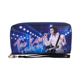 Nemesis Now Elvis The King of Rock and Roll Blue Womens Purse, 19cm