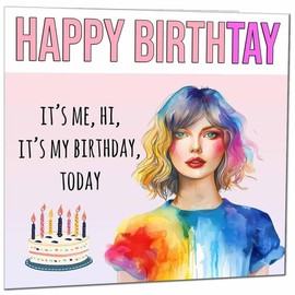 Geburtstagskarte für Frauen – It's Me Hi – Taylor Geburtstagskarte für Mutter, Schwester, Tante, Teenager, Mädchen, Nichte, Tochter