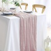 Newthinking 4 Packs Cheesecloth Table Runner, 10ft Pink Cheesecloth Table