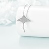 POPLYKE Stingray Necklace for Women Sterling Silver Manta Ray Necklace