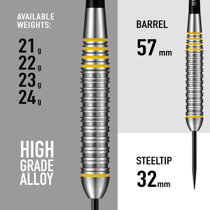 Harrows Chizzy High-Quality Alloy Darts | Steel Tip Darts Set