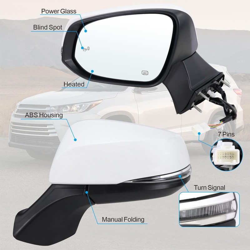 Left Driver Side Mirror Compatible With 2020 2021 2022 2023