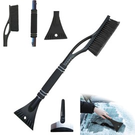 STFYUG 2 in 1 Car Snow Brush, Ice Scraper Car with Broom, Ice Scraper with Broom, Car Snow Brush, Car Snow Brush, Car Paint Gentle for SUV, Truck, Vehicle Windscreen (C2)