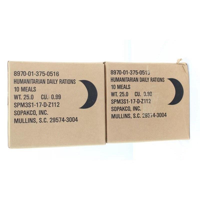 Generic MRE Case - HUMANITARIAN DAILY RATION - RANDOM MENU