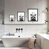 Framed Cute Raccoon Wall Art, Funny Bathroom Decor Wall Art,