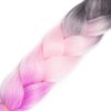 Braiding Hair Extensions 6pcs/pack Jumbo Braids Ombre 5 Rainbow Color