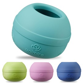 Animire Long-Lasting Interactive Dog Lick Toy, Stuffable Dog Enrichment to Keep Dogs Busy, Wobbly Treat Dispensing Freezable Licking Toys, Food-Grade Safe (Teal Blue,L)