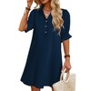 Wkior Summer Dresses for Women V Neck Ruffle Sleeve Button