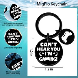 MigPio Video Game Keychain Cool Gifts for Gamer Guys Funny Gaming Accessories for Men Boy Gaming Accessories
