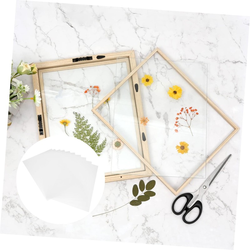 BUGUUYO 10 Pack Rigid Plastic Sheets Acryllic Film for Frame