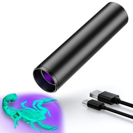 E-riding Black Light UV Light, 395nm Mini Powerful Rechargeable UV Flashlight, USB-C Ultraviolet Blacklight Flashlight, Portable Pet Urine Detector for Resin Curing, Uranium Glass, Rocks, Scorpion