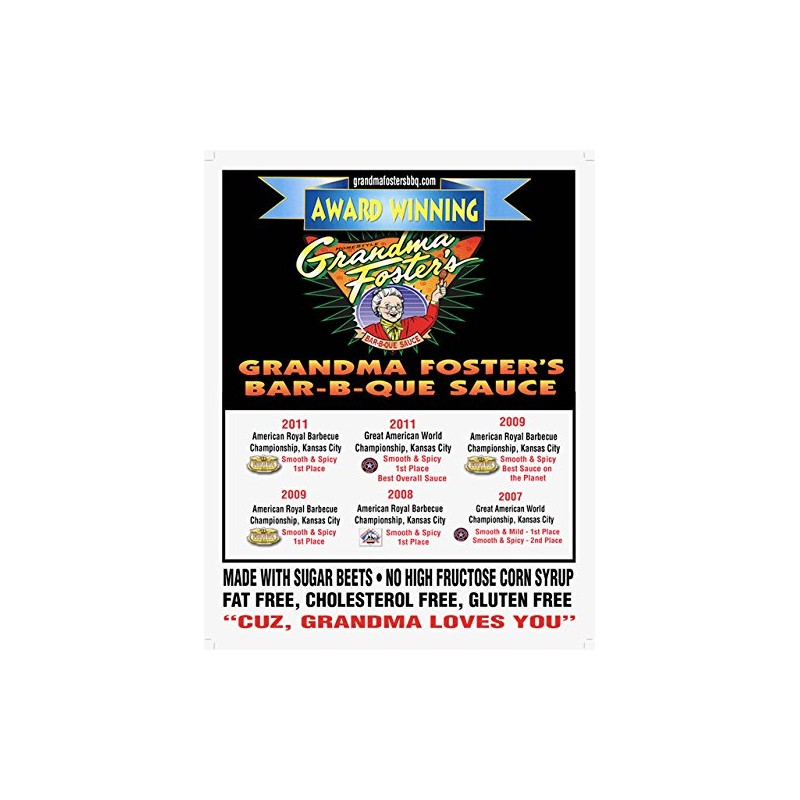 Grandma Foster's Smooth and Spicy Bar-B-Que Sauce 20.5 oz.