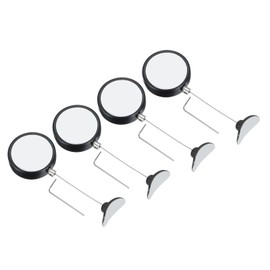 PATIKIL 1.5m / 4.9Ft Retractable Remote Control Tether, 4 Pcs Security Remote Cable Lock Adjustable Cable Leash Length for TV Remote Control Gaming Controller, Black (Curved Rubber Cap)