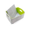 High-Quality Felt Storage Box in Mottled Grey/Green, Washable, 30 x