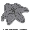 A7 'Lily Flower' Unmounted Rubber Stamp (RS00005985)