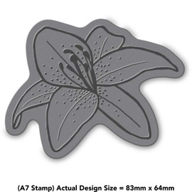 A7 'Lily Flower' Unmounted Rubber Stamp (RS00005985)