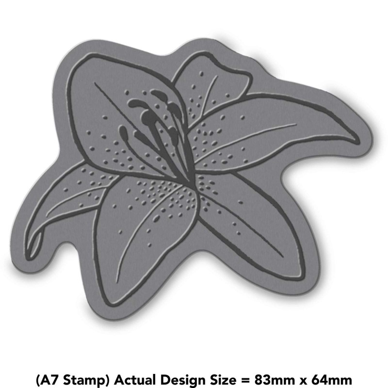 A7 'Lily Flower' Unmounted Rubber Stamp (RS00005985)