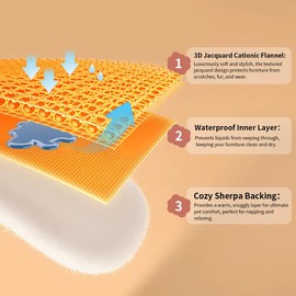 XINSOURCE Ultra-Soft Pet Blanket - Waterproof Dog Blanket, Cat Blanket, Perfect for Dog Beds and Dog Crates, Machine Washable and Durable (Coffee, XXL60*80inc)