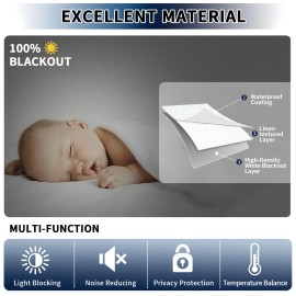 Purefit 100% Blackout French Door Curtains Blinds For Door Window Shade Patio Door Curta