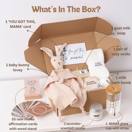 New Mom Care Package After Baby, 7pcs New Mom Gifts Set After Birth, Postpartum Gifts for Mom, After Birth Postpartum Essentials for Mom Kit, Pregnancy Gifts for First-Time Moms, Expecting Mom