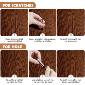 DEWEL Wood Filler, Wax Pen, Wood Floor Scratch Remover, Wood Repair kit, Wood Markers, Touch up Paint pens for Walls，Furniture pens for Scratches, Wood Stain Pen, Furniture polish-42 Sets…