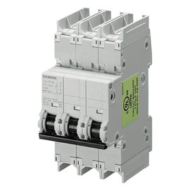 Siemens 5SJ43307HG41 Miniature Circuit Breaker, UL 489 Rated, 3 Pole Breaker, 30 Ampere Maximum, Tripping Characteristic C, DIN Rail Mounted, Type HSJ, 240 VAC, 125 VDC