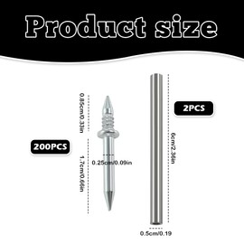 200 Pcs Double-Head Skirting Board Nails, Stainless Steel Seamless Nails for Woodworking & Home Improvement