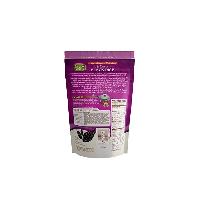Nature's Earthly Choice All Natural Rice, Black, 14 Ounce