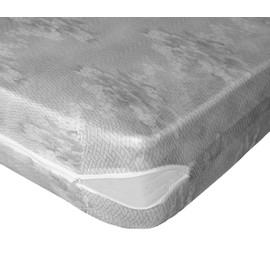 Lovely Casa RM14825001 Sieste Printed Polyester Mattress Protector 90 x 190 cm White