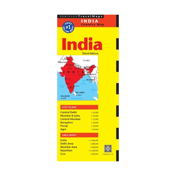 India Travel Map Third Edition