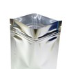 Double-Sided Glossy Silver Reasealable Zipper Seal Lock Packaging Flat Smell