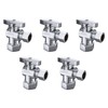 PURAGEIR 5 Pack Angle Stop Valve,1/2 in. NOM Compression x