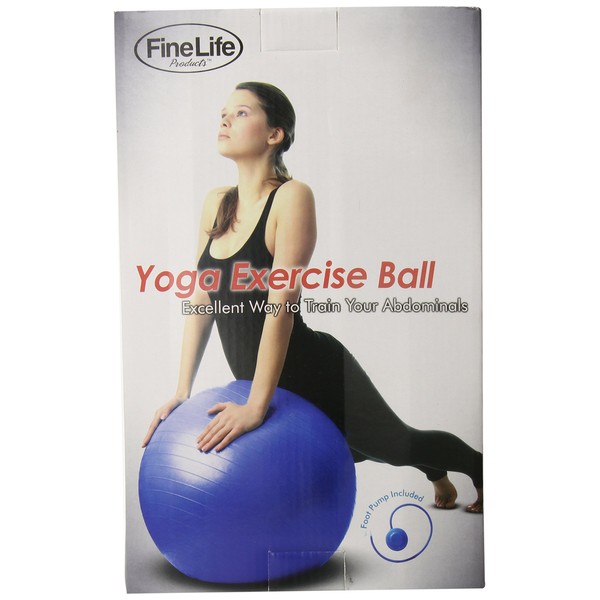 FineLife Fitness and Yoga Ball Set with Foot Air Pump