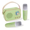Mini Karaoke Machine for Kids, Portable Bluetooth Speaker with 2
