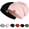 YANIKY Men's Women's Slouch Beanie Hat Cotton Thin Lightweight Soft