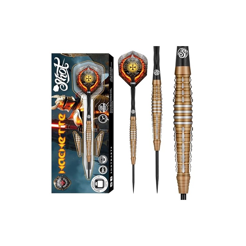 Future Knights Hachette Steel Tip Dart Set-90% Tungsten Professional Darts