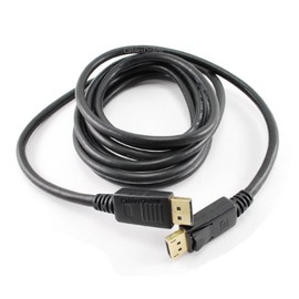 CablesOnline 10ft DisplayPort Gold-Plated Male to Male Monitor A/V Cable w/Latches (DP-0010K)