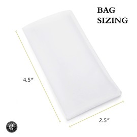 Gutenberg's Dank Pressing Co 2.5x4.5 inch premium rosin bags 25-50 Packs | rosin press bags | dab press nylon micron bags | All Micron Sizes (25-Pack, 160 Micron)