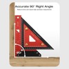 Double Triangle Ruler Detachable 4 Inch and 6 Inch Aluminum