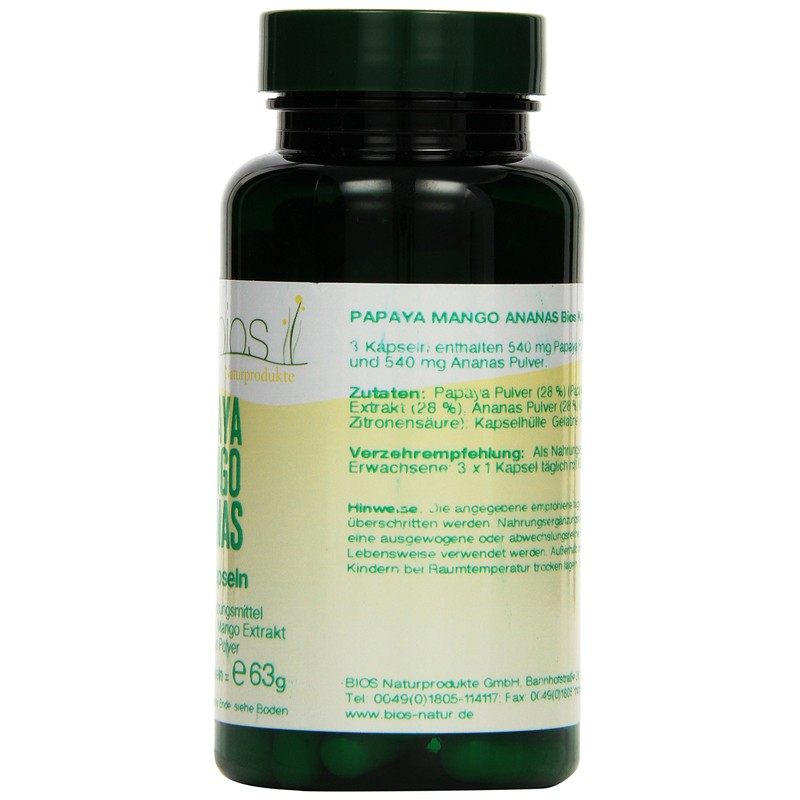 Bios Papaya Mango Ananas, 100 Kapseln, 1er Pack (1 x