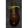 Mens Dress Shoelaces Thin Waxed - Lime Green, 34 Inch