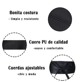 GeorgeX Cinturilla de Cuero de Imitación de PU de Mujer,Cinturón de Enrollamiento de Accesorios de Vestir de Bowknot de Moda