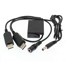 DRRI ACK-E8 Dual USB Power Adpater for EOS Rebel T2i T3i T4i T5i Canon EOS 550D 600D 650D 700D Kiss X4 X5 X6
