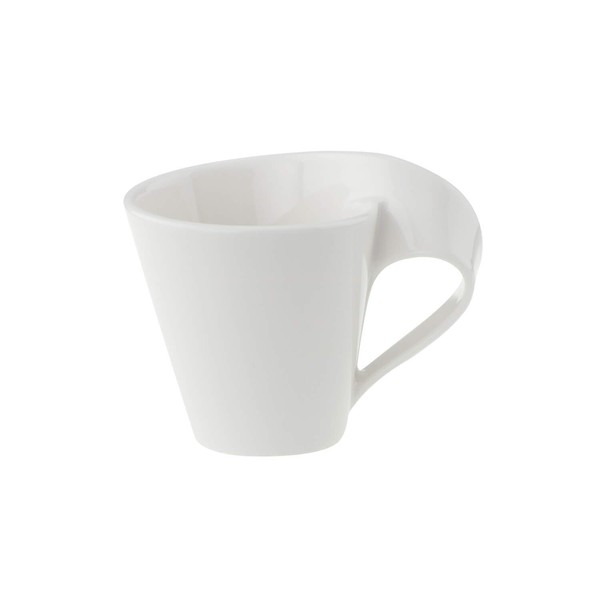 Villeroy & Boch NewWave Mocha/Espresso Cup, 80 ml, Premium Porcelain, White