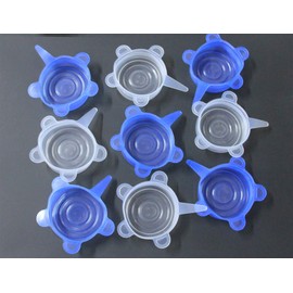 COMTIM Pet Food Can Lids, Silicone Stretch Can Lids Covers for Dog Cat Food, Reusable Expandable Universal Size Fit Most Cans and Jars, 9 Pack