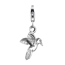 Charm Hummingbird Pendant in Nena Lina 925er Sterling Silver for Charm Bracelet, Necklace, Earring, Bracelet and Charm Carrier Many Popular 713108-000