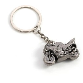 Freedale Metal Motorbike Motorcycle Bike Keyring Keychain Keyfob Gift for Men & Women – Kids Key Accessories – For Fans of Motorbikes – Motorbike Pendant with Chain & Ring (Black)